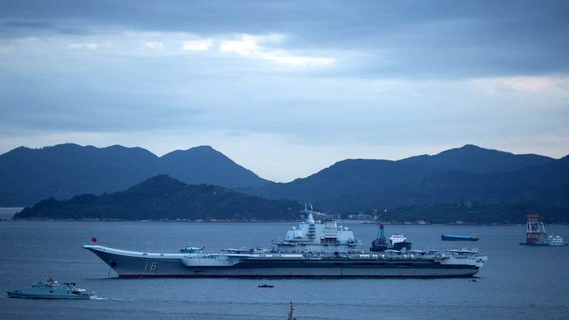 Chinese carrier group sails through Taiwan Strait