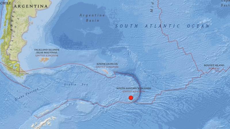 5.1-magnitude quake hits South Sandwich Islands