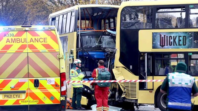 17 hospitalized after bus collision in Manchester