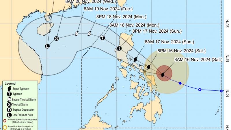 Super typhoon Pepito heads toward Philippines