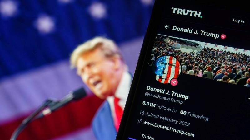 Trump Media jumps over 15% as it looks to buy crypto platform Bakkt