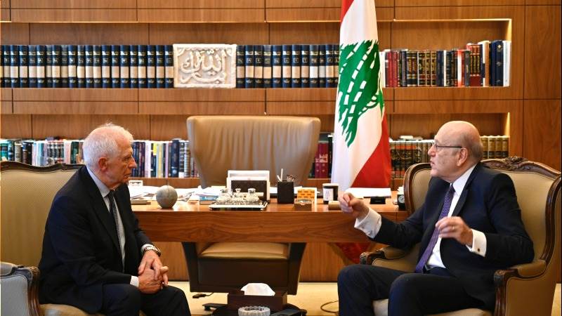 Lebanon’s Mikati meets with EU’s Borrell