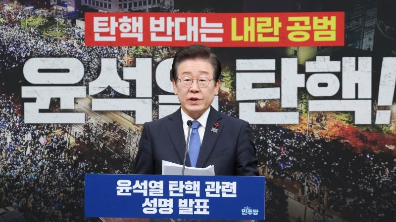 S.Korea opposition leader against impeaching Han