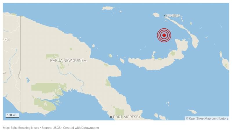 5.7-magnitude earthquake hits Papua New Guinea