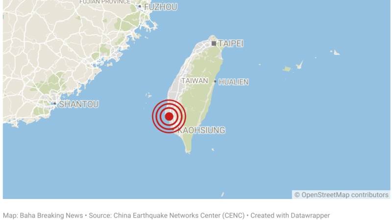 5.1-magnitude earthquake strikes Taiwan