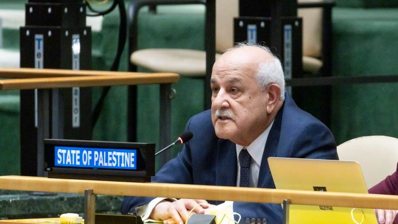 Palestinian UN envoy: Palestinian wishes should be respected