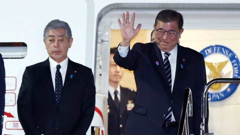 Japan’s Ishiba arrives in US for meeting with Trump