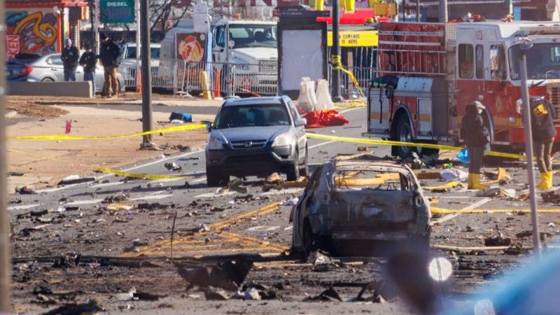 Plane crashes in Sao Paulo avenue, Brazil