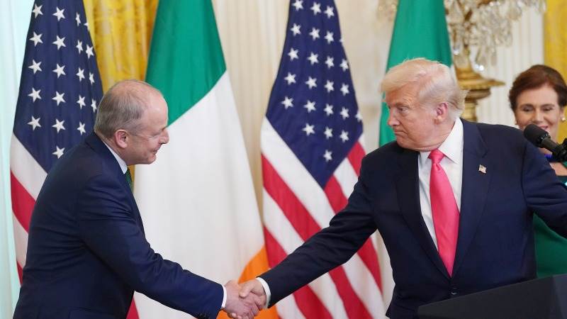 Irish PM hails Trump’s ‘pursuit of peace’