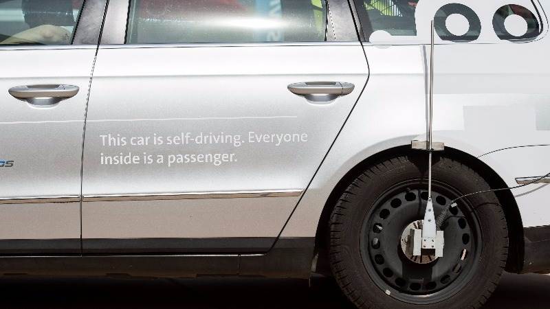 Driverless car hits lorry in Singapore